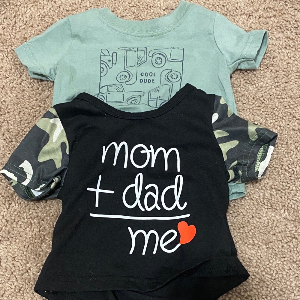 Cool Dude Green and Black Camouflage Kids T-Shirts
